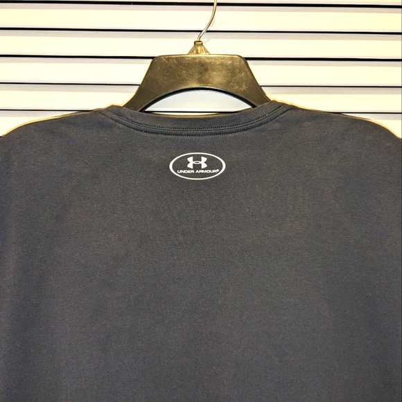 UNDER ARMOUR RUN (Spellout) Heatgear Loose Fit Athletic T-Shirt Men's XL Black - Picture 3 of 8